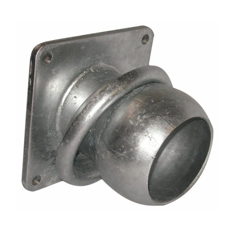 FLANGIA QUADRA ZINCATA CON SFERA Ø 150
