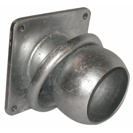 FLANGIA QUADRA ZINCATA CON SFERA Ø 150