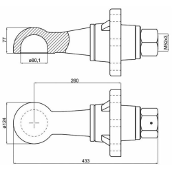 OCCHIONE FLANGIATO CON CALOTTA SFERICA Ø 80MM