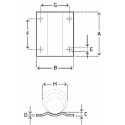PIASTRA DI FISSAGGIO PER RUOTE D'APPOGGIO