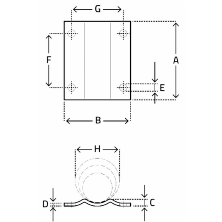 PIASTRA DI FISSAGGIO PER RUOTE D'APPOGGIO
