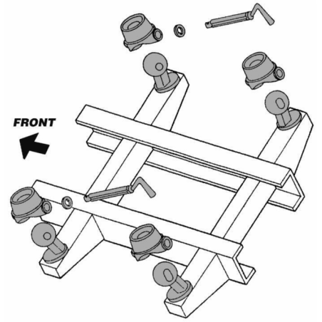 KIT CHIOCCIOLE PIU' SFERE PER RIMORCHIO Ø 75 MM.