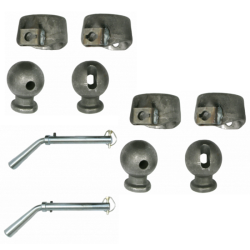 KIT CHIOCCIOLE PIU' SFERE PER RIMORCHIO Ø 78 MM.