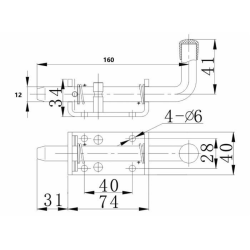 PERNO A MOLLA ZINCATO LUNGHEZZA TOT.160MM
