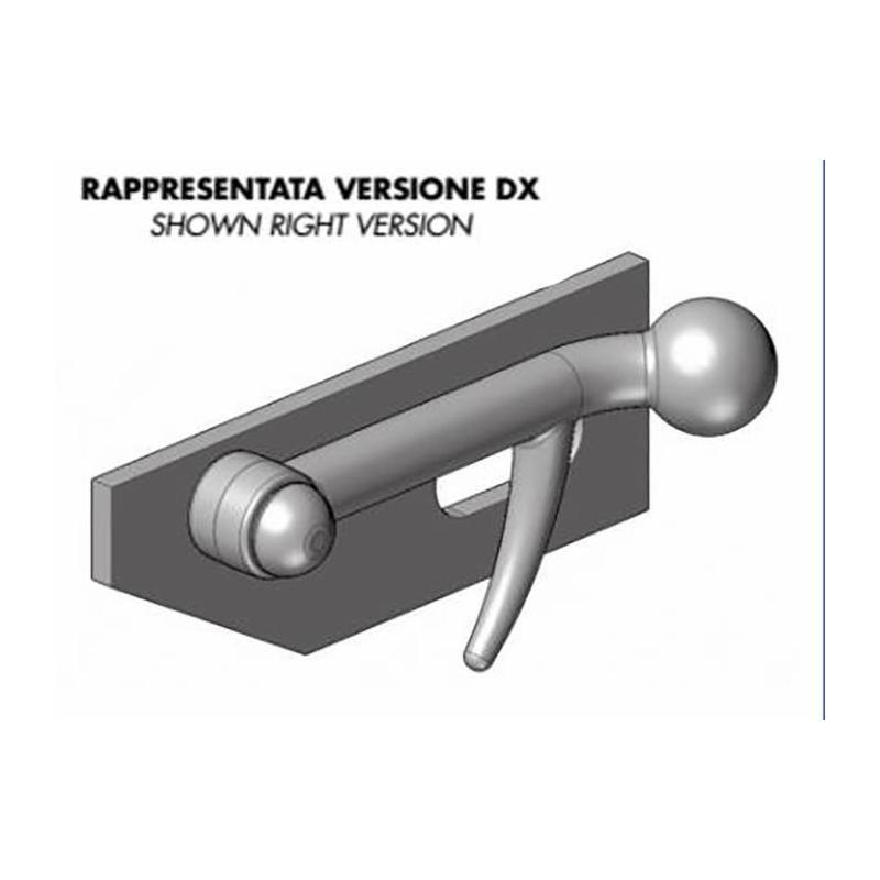 CHIUSURA A PALLA MEDIA SX CON PIASTRA