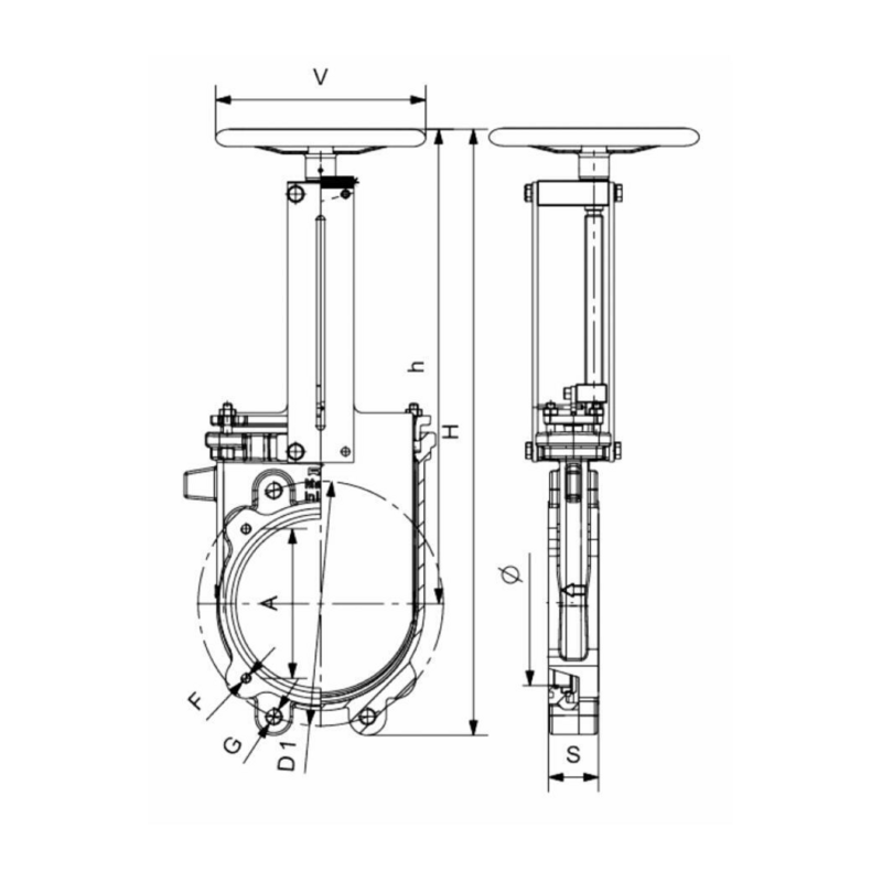 SARACINESCA A LAMA CON VOLANTINO Ø 6"