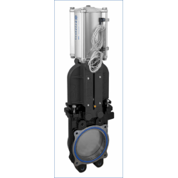 SARACINESCA A LAMA CON CILINDRO DOPPIO EFFETTO PNEUMATICO Ø 8"