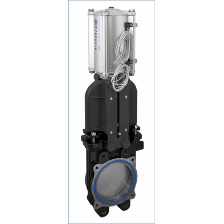 SARACINESCA A LAMA CON CILINDRO DOPPIO EFFETTO PNEUMATICO Ø 10"