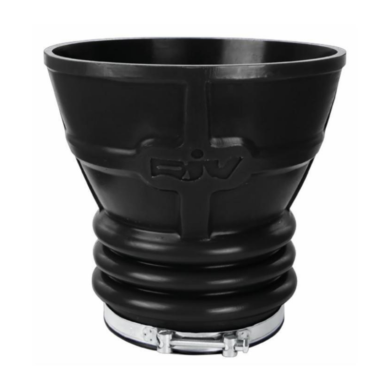 IMBUTO IN GOMMA 10" CON FASCETTA INOX