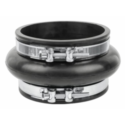 GIUNTO IN GOMMA Ø 200MM CON FASCETTE INOX