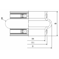 GIUNTO IN GOMMA Ø 200MM CON FASCETTE INOX