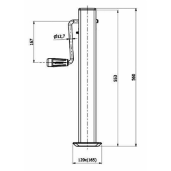Servotimone con manovella laterale Simol DG590