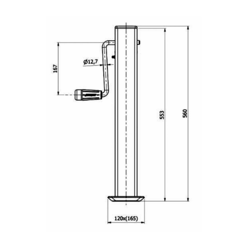 Servotimone con manovella laterale Simol DG590