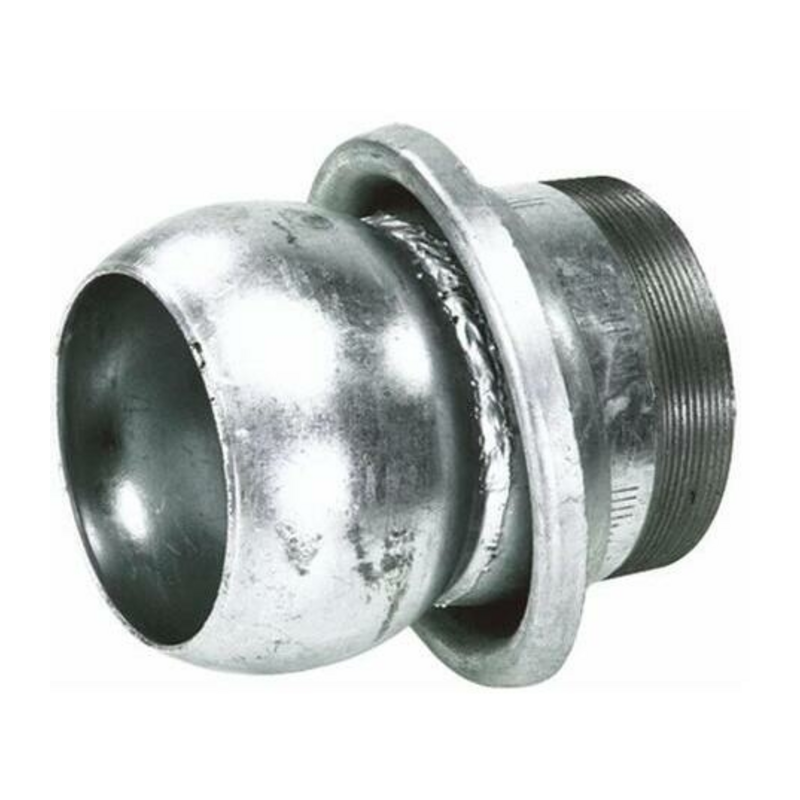 SFERA E ANELLO ZINCATO CON TRONCHETTO FILETTATO FEMMINA Ø 80MM