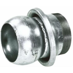 SFERA E ANELLO ZINCATO CON TRONCHETTO FILETTATO FEMMINA Ø 120MM