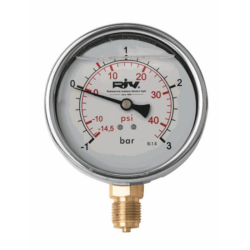 MANOVUOTOMETRO CON GLICERINA 3/8", Ø 100