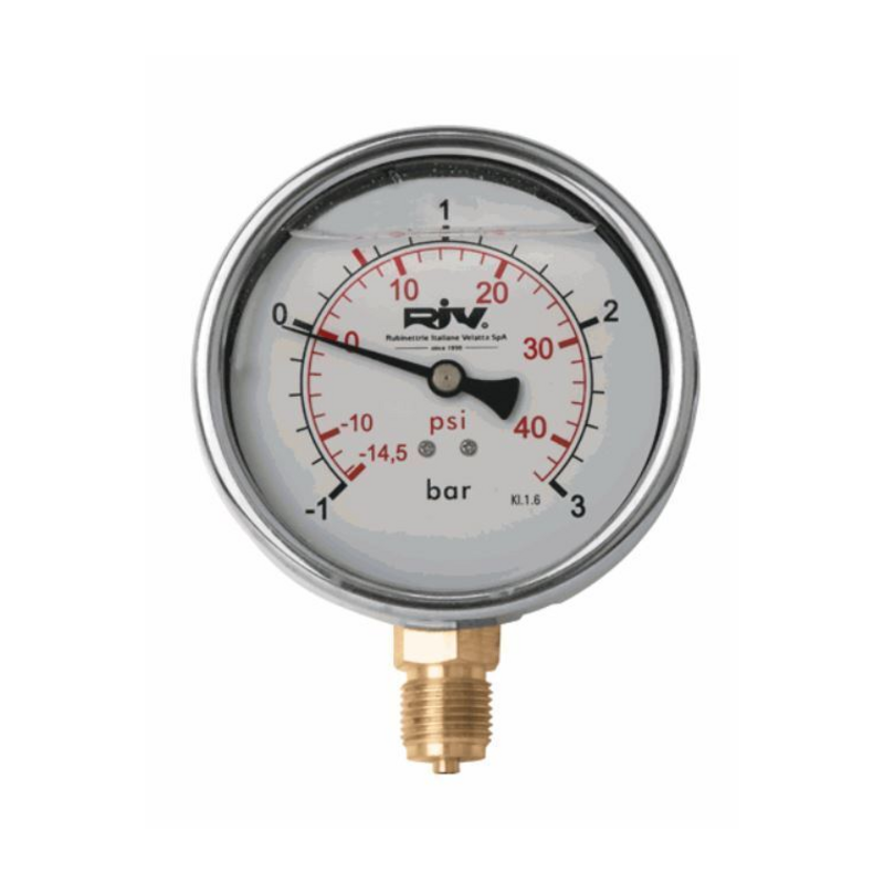 MANOVUOTOMETRO CON GLICERINA 3/8", Ø 100