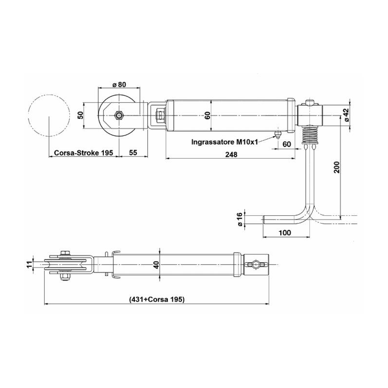 FRENO A VITE CON RULLO
