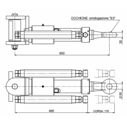 Timone sterzante con occhione omologato E3