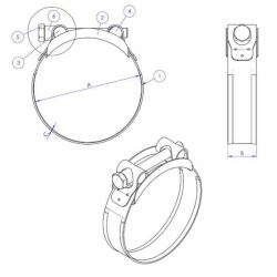 FASCETTA STRINGITUBO A BANDA LARGA IN ACCIAIO INOX Ø 68-73MM