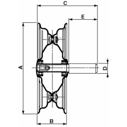 CERCHIO RUOTA COMPLETO DI ASSALE SPORGENTE