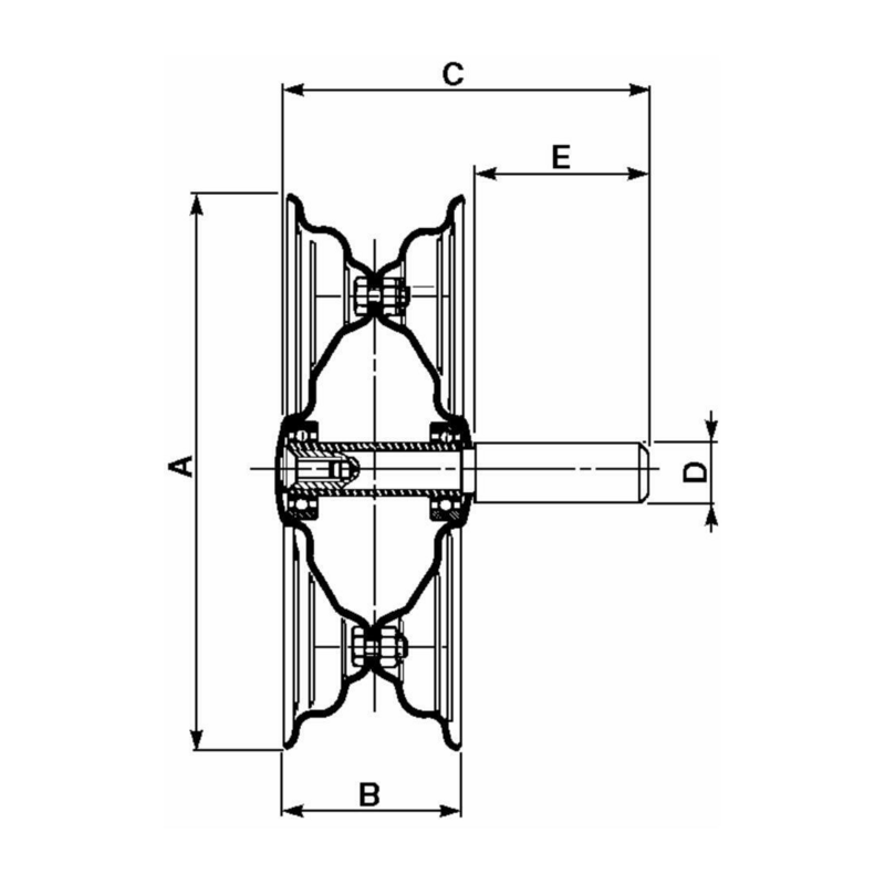 CERCHIO RUOTA COMPLETO DI ASSALE SPORGENTE