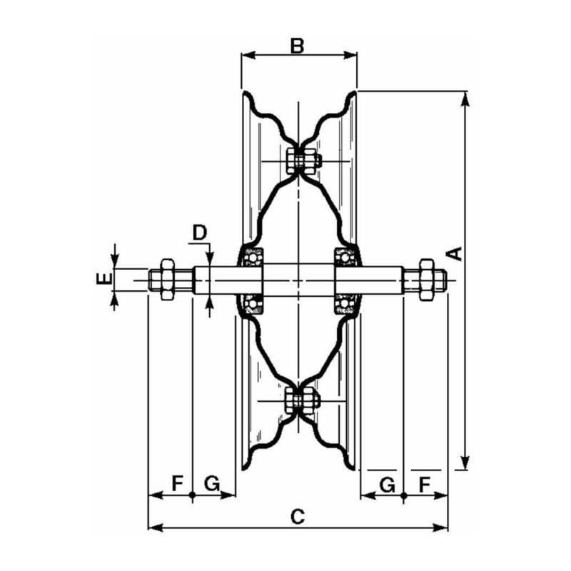 DISCO RUOTA COMPLETO DI ASSALE PASSANTE