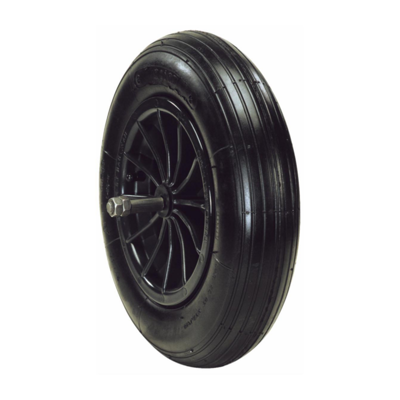 RUOTA PNEUMATICA 3.50X8" CON CERCHIO IN NYLON