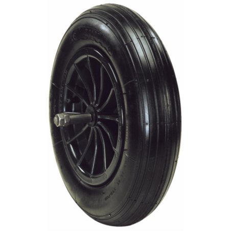 RUOTA PNEUMATICA 3.50X8" CON CERCHIO IN NYLON