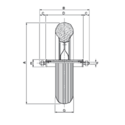 RUOTA PNEUMATICA 3.50X8" CON CERCHIO IN NYLON