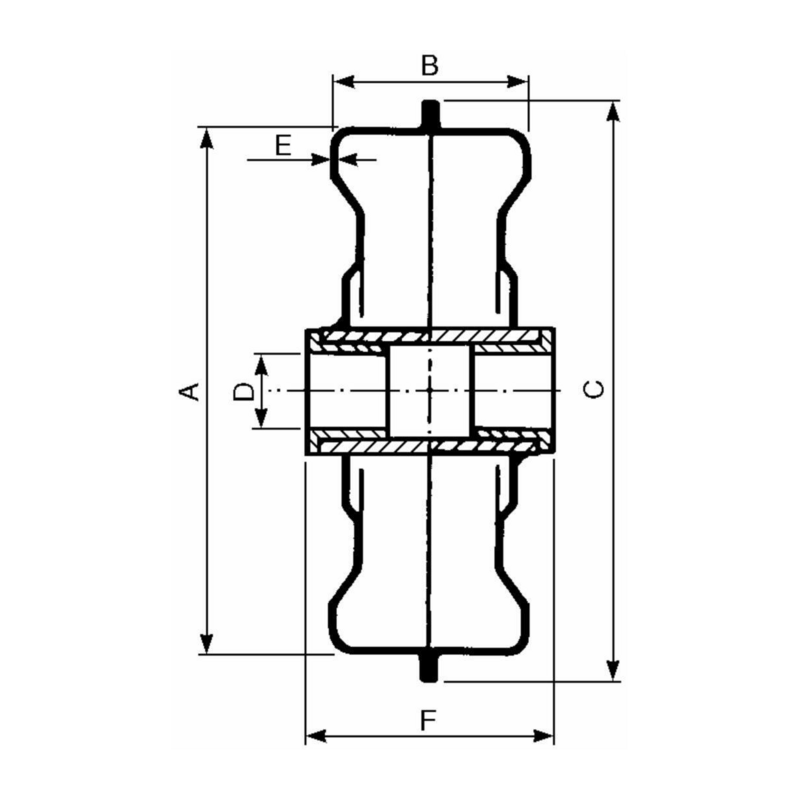 RUOTA IN LAMIERA 320X100  Ø30