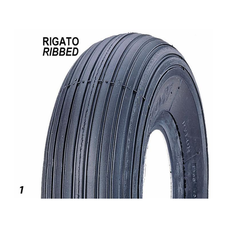 RUOTA PNEUMATICA MISURA 4.00X8" CON CERCHIO IN NYLON