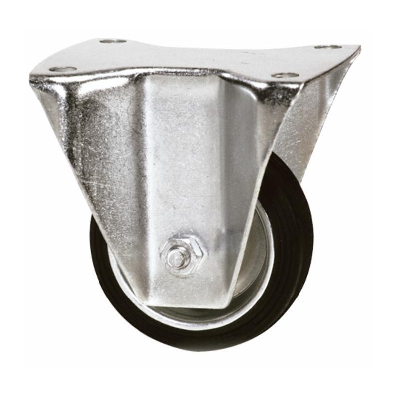 RUOTA GOMMATA 100X30 SUPPORTO FISSO