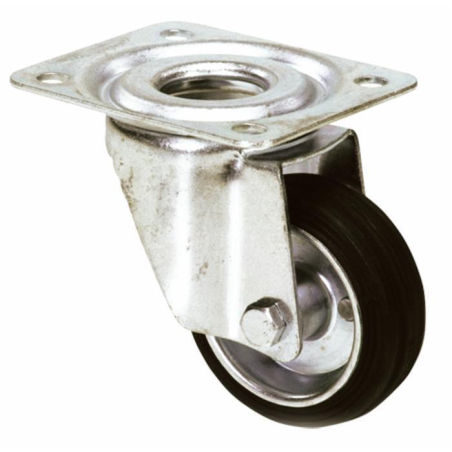 RUOTA GOMMATA 125X37 SUPPORTO GIREVOLE