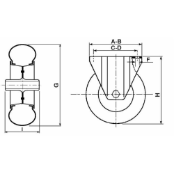 RUOTA PNEUMATICA Ø 200MM SUPPORTO FISSO