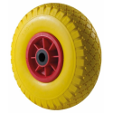 RUOTA IN POLIURETANO GIALLO CON CUSCINETTO