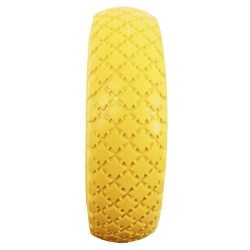 RUOTA IN POLIURETANO GIALLO CON CUSCINETTO