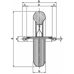 RUOTA PNEUMATICA PER CARRIOLA CON ASSALE DA 260MM