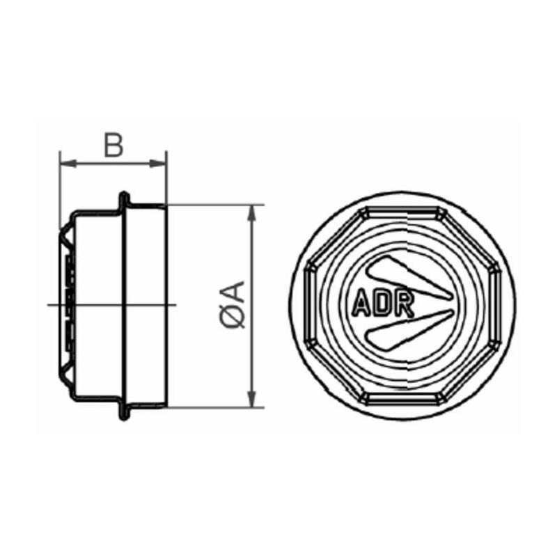 CALOTTINA COPRIMOZZO ADR Ø 80 MM