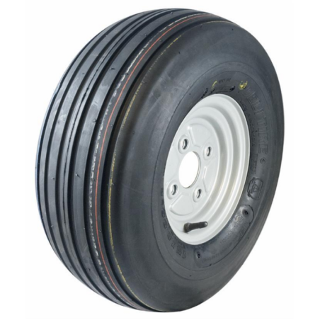 RUOTA PNEUMATICA RIGATA 16X6,50-8" CON CERCHIO IN FERRO 4 FORI FIAT 10PR