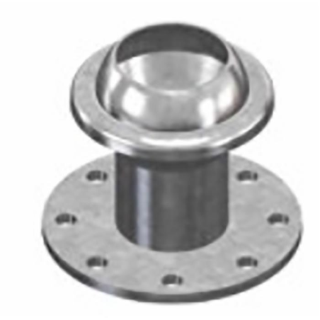 Semigiunto sferico maschio ø 100 flangia DN100