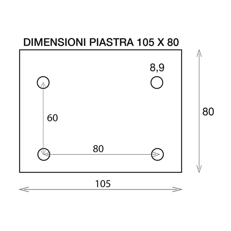 RUOTA NYLON Ø 125MM CON SUPPORTO GIREVOLE