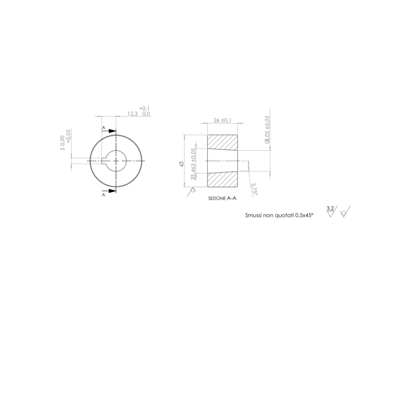 VOLANTE 395 CONO LANDINI CON COPERCHIO