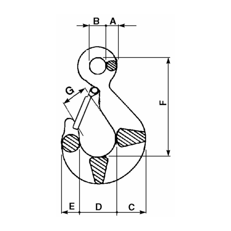 GANCIO CON SICURA PORTATA KG 500