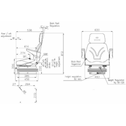 Sedile TOP completo con molleggio pneumatico