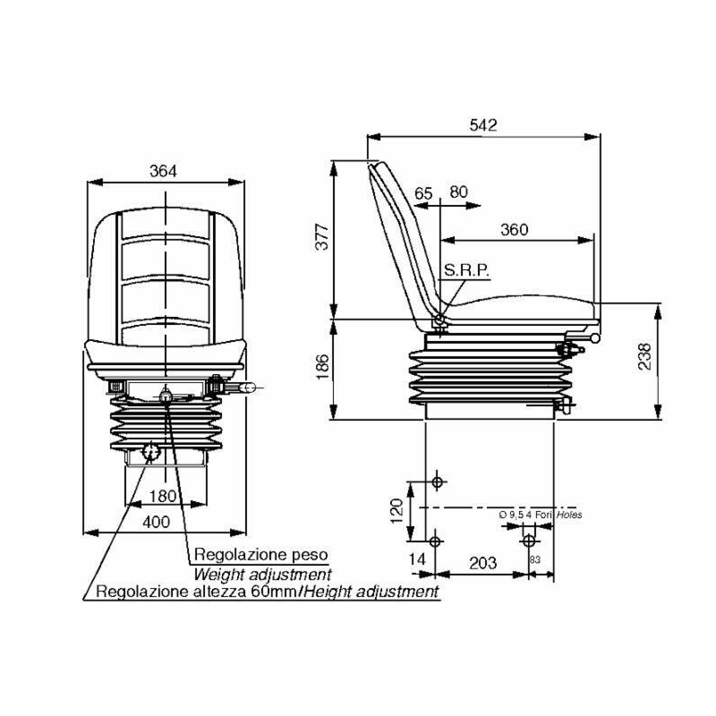 SEDILE COMPACT MECCANICO STRETTO IN SKY