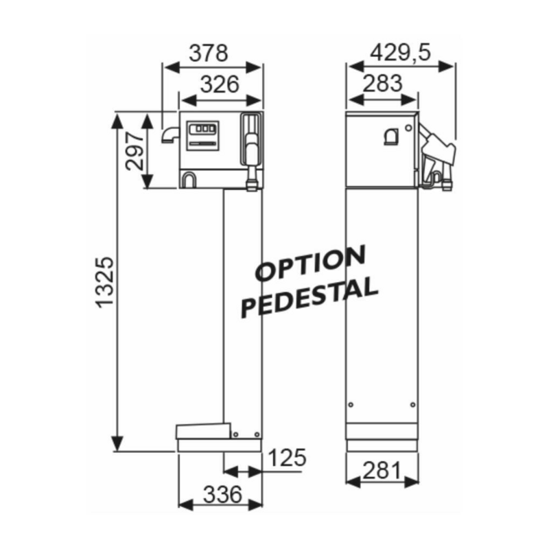 DISTRIBUTORE PER GASOLIO CUBE 70M