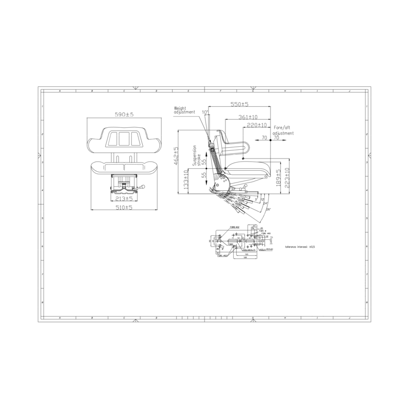 SEDILE AVVOLGENTE CON MOLLEGGIO SKY BLU