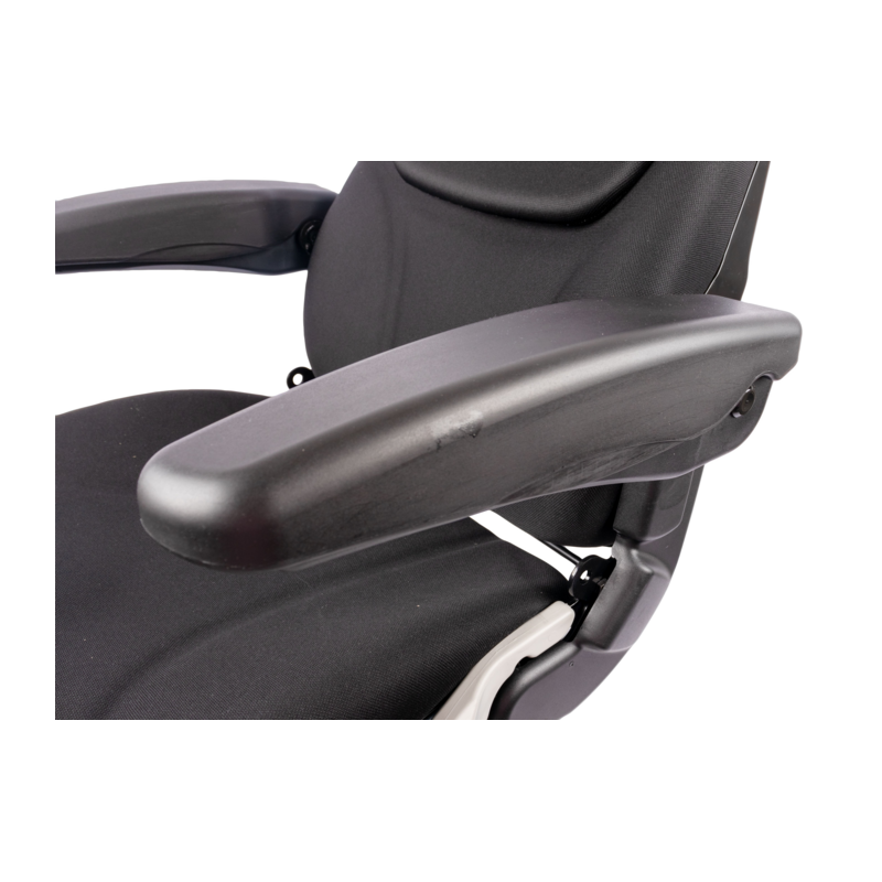 SEDILE ACTIVO PLUS CON MOLLEGGIO PNEUMATICO E PIASTRA GIREVOLE IN TESSUTO NERO