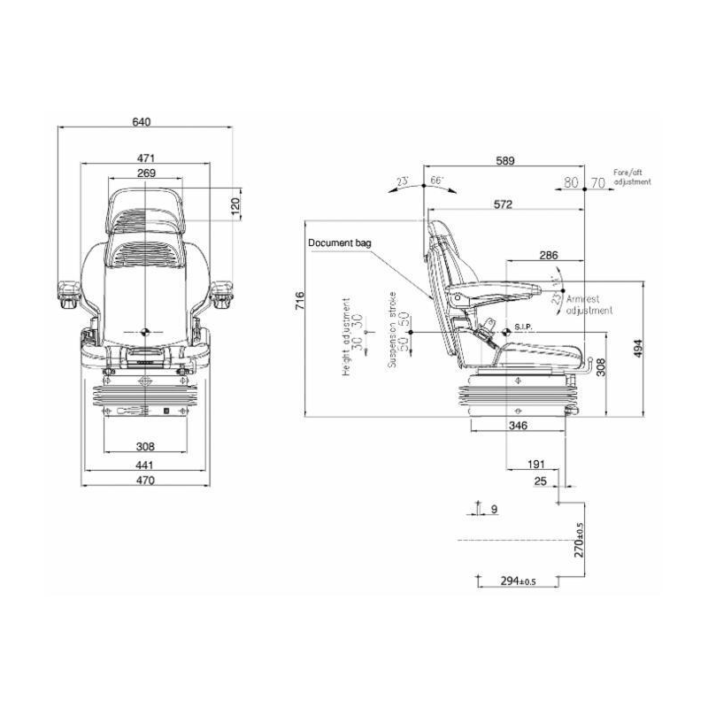 SEDILE KOMODO-ACT CON MOLLEGGIO MECCANICO